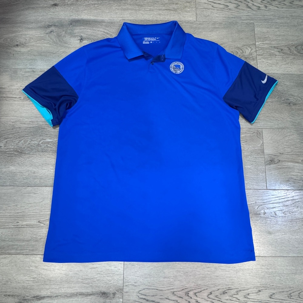 Nike Golf Mens Tour Performance Dri-FIT Blue Polo Shirt XLarge XL Grand Traverse